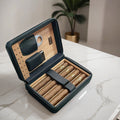 The Manhattan Spanish Cedar 8-Cigar Travel Humidor Gift Set