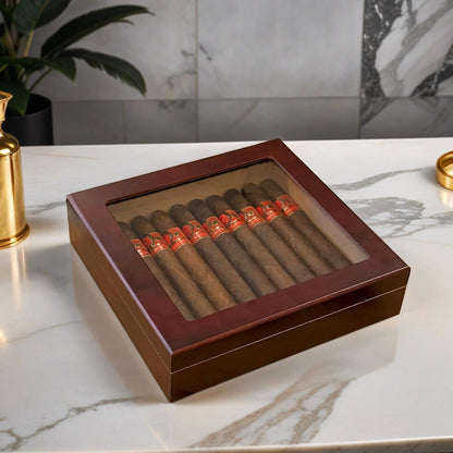 Chateau Glasstop - 20 Cigar Humidor - Refined Traditions