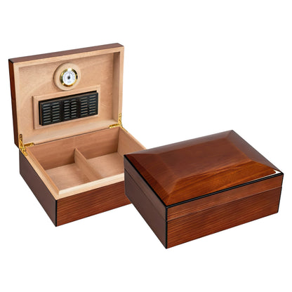 Napoli Walnut Burl Desktop Humidor - 75 Cigars