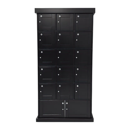 Black Cigar Locker Cabinet by Prestige Import Group