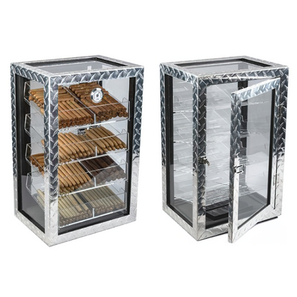 Diamond Plate - 250 Cigar Humidor