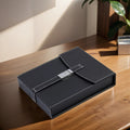 The Florence Black Leather 10-Cigar Travel Humidor Case
