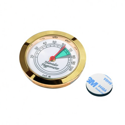 Gold Bezel Glass Face Hygrometer