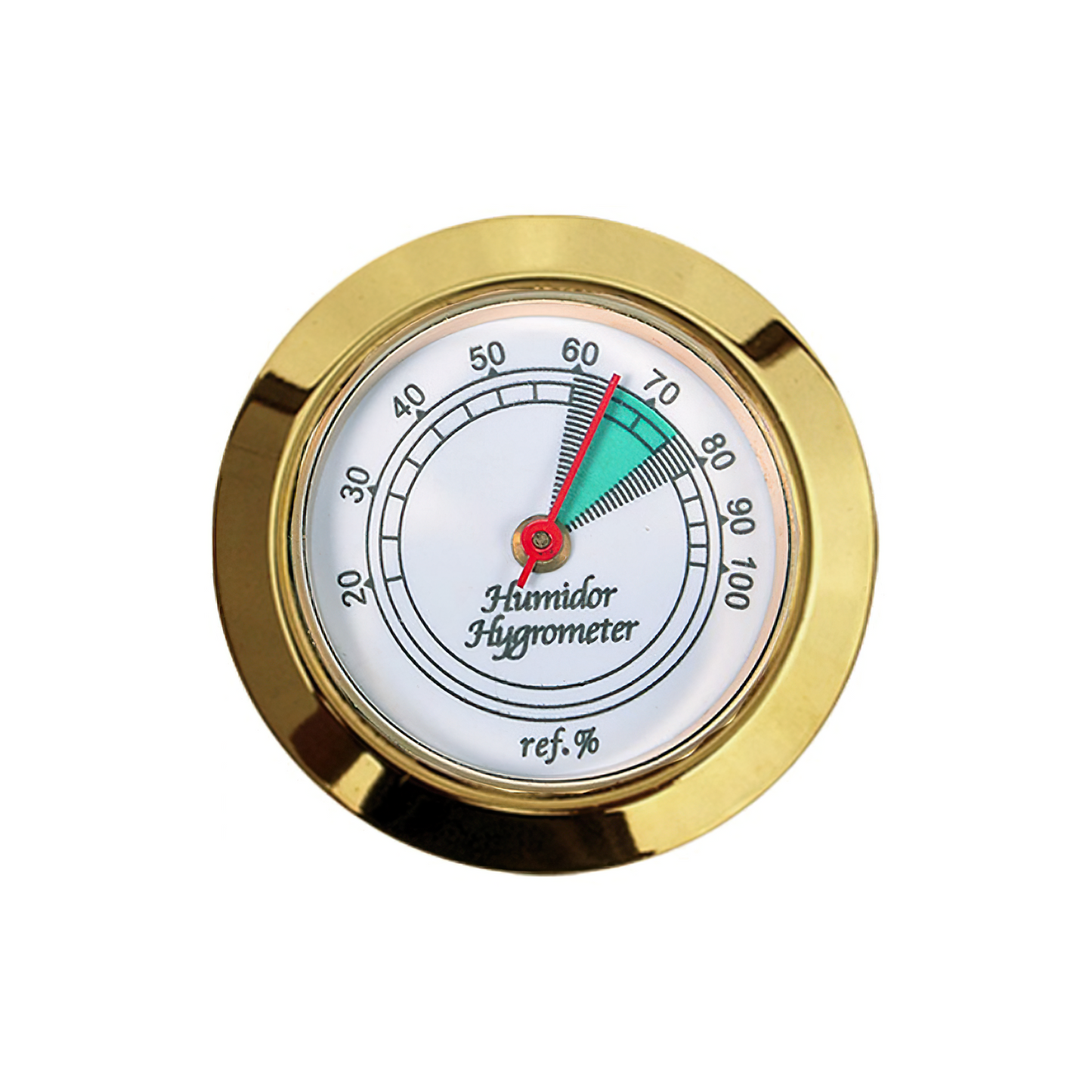 Gold Bezel Glass Face Hygrometer