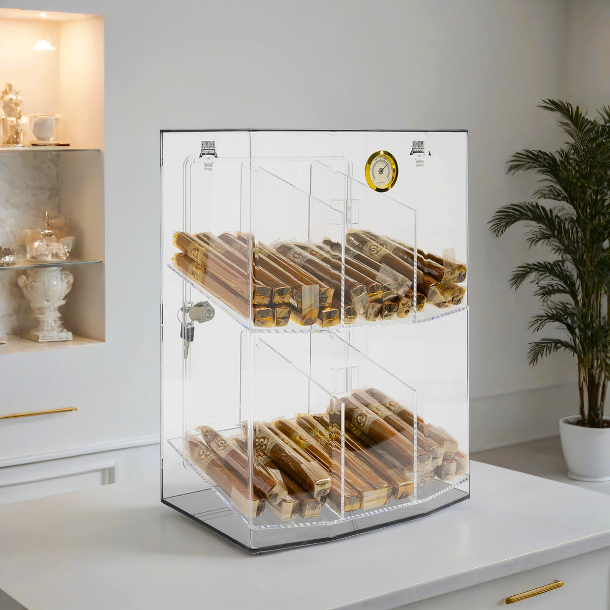 Humidor Supreme® Acrylic Display Humidor (6 Bins) – Refined Traditions ...