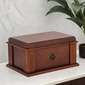 The Amalfi 60-105 Cigar Maple Veneer and Ash Burl Desktop Humidor