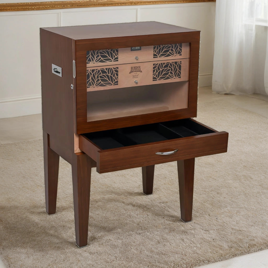 Humidor Supreme® Balthazar II End Table Humidor - Walnut Finish