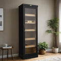 Humidor Supreme 3000-Cigar Black Tower Cabinet Humidor