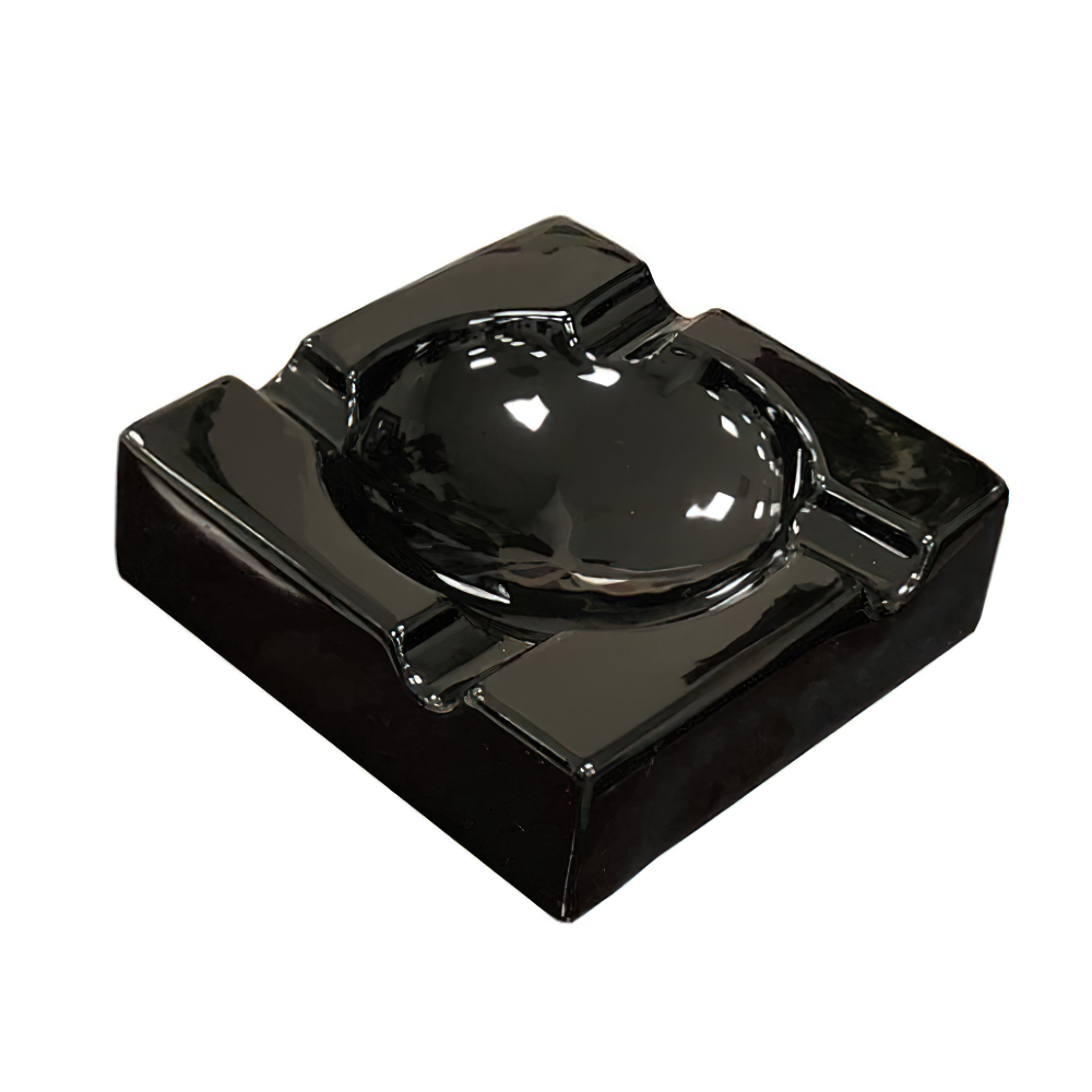 Large Ceramic Ashtray (Black)