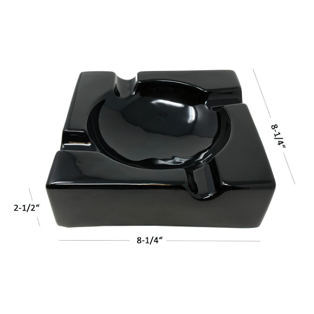 Large Ceramic Ashtray (Black)