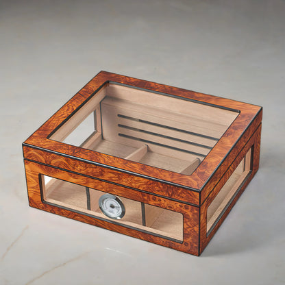 Visol Lorenzo Glasstop Humidor - 75 Cigars