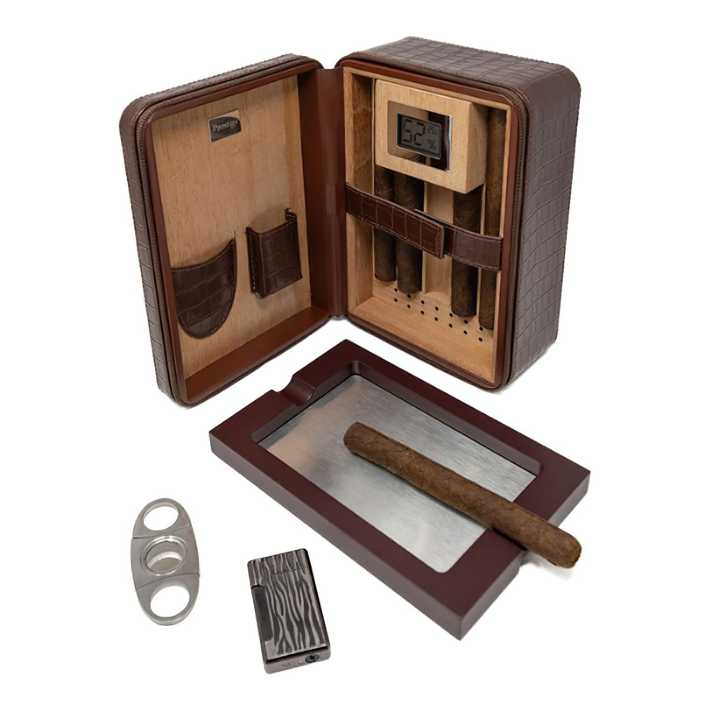 The Manhattan XL (Brown) - 20 Cigar Humidor