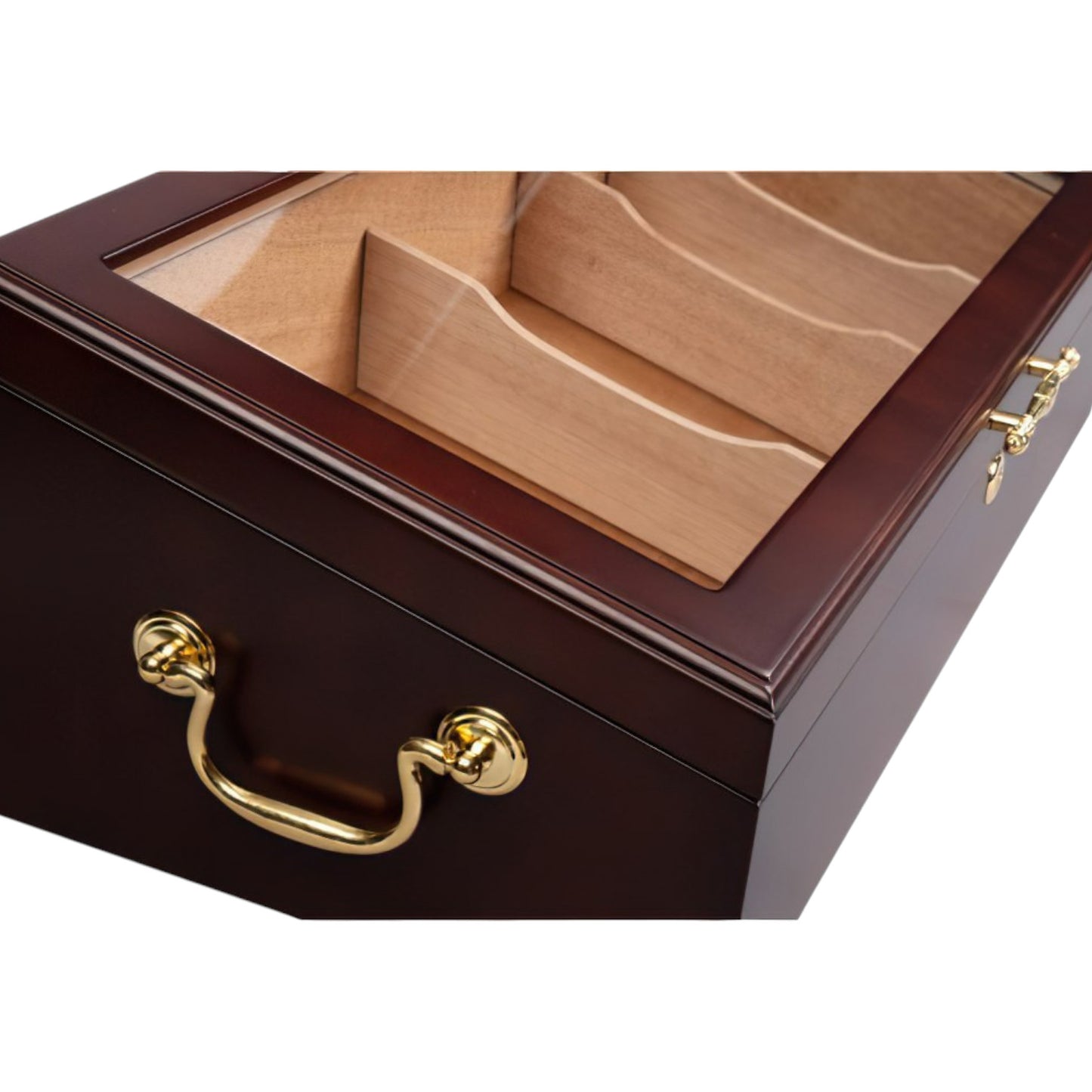 The Modena 100-Cigar Dark Cherry Countertop Display Humidor