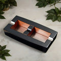 Visol Normandy Wood & Carbon Fiber Adjustable 2-Cigar Tabletop Ashtray