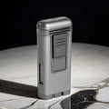 The Palió PRO® Polaris Silver Inline Triple-Jet Torch Cigar Lighter