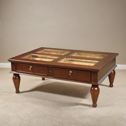 Quality Importers Coffee Table Humidor - Mahogany Finish