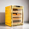 Raching MON800A Gold Burl 600-Cigar Compressor Electric Humidor