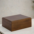 Humidor Supreme Rawhide Leather Look 55-Count Desktop Humidor