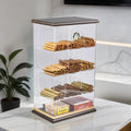 The Roosevelt Walnut Wood & Acrylic Display Humidor - Large Countertop Unit