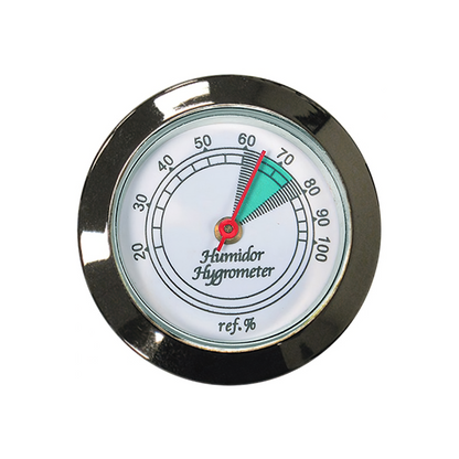 Silver Bezel Glass Face Hygrometer