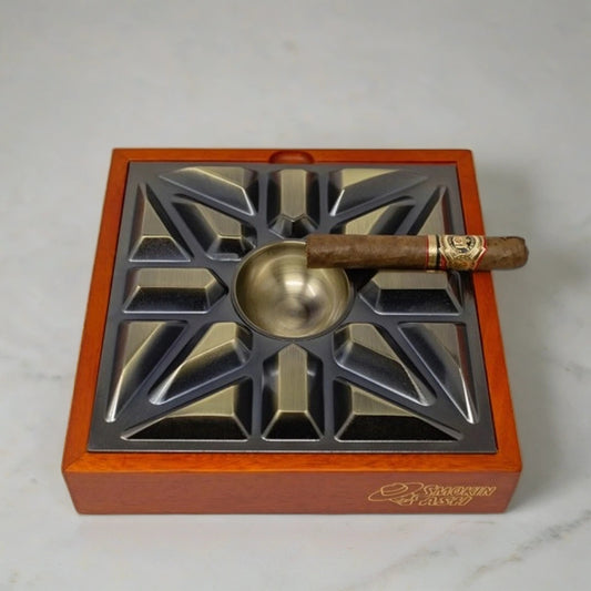 Smokin' Ash UrbanMatrX Walnut & Gunmetal Cigar Ashtray