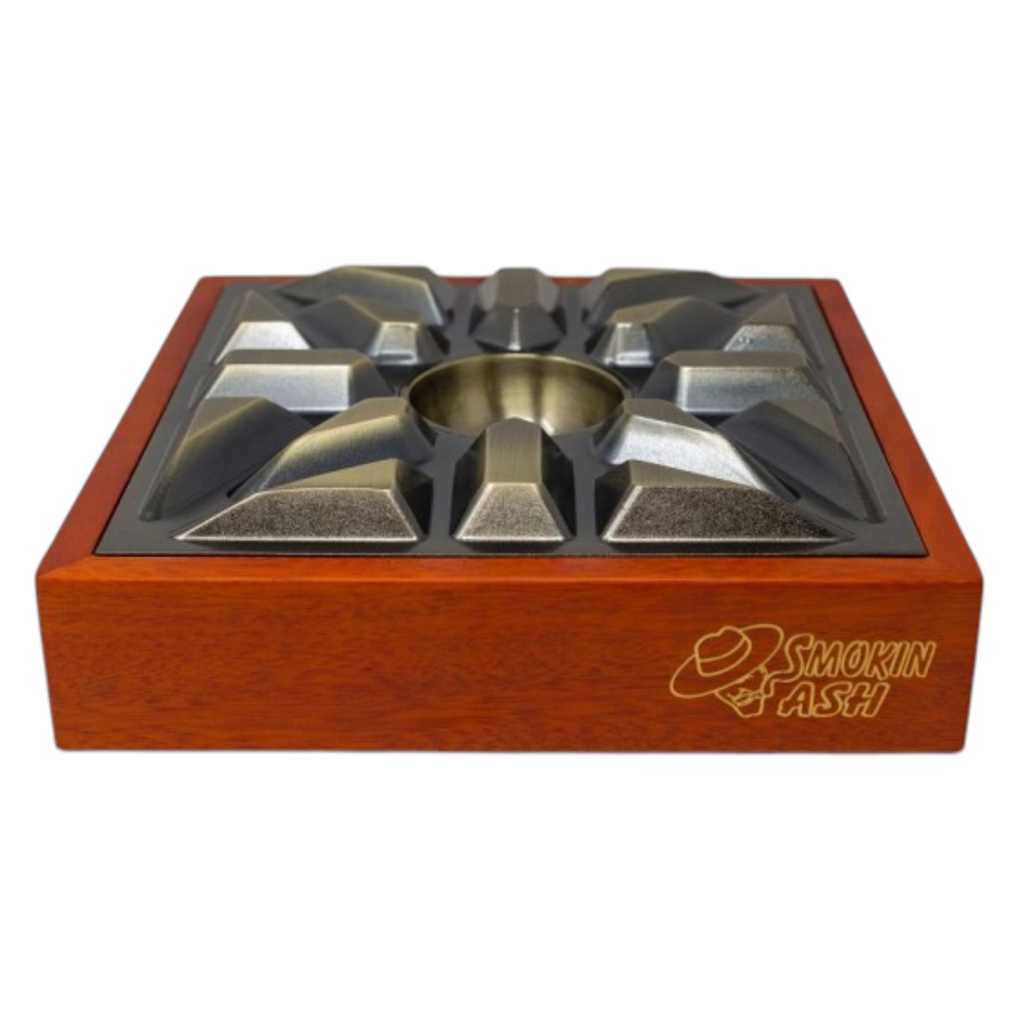 Smokin' Ash UrbanMatrX Walnut & Gunmetal Cigar Ashtray