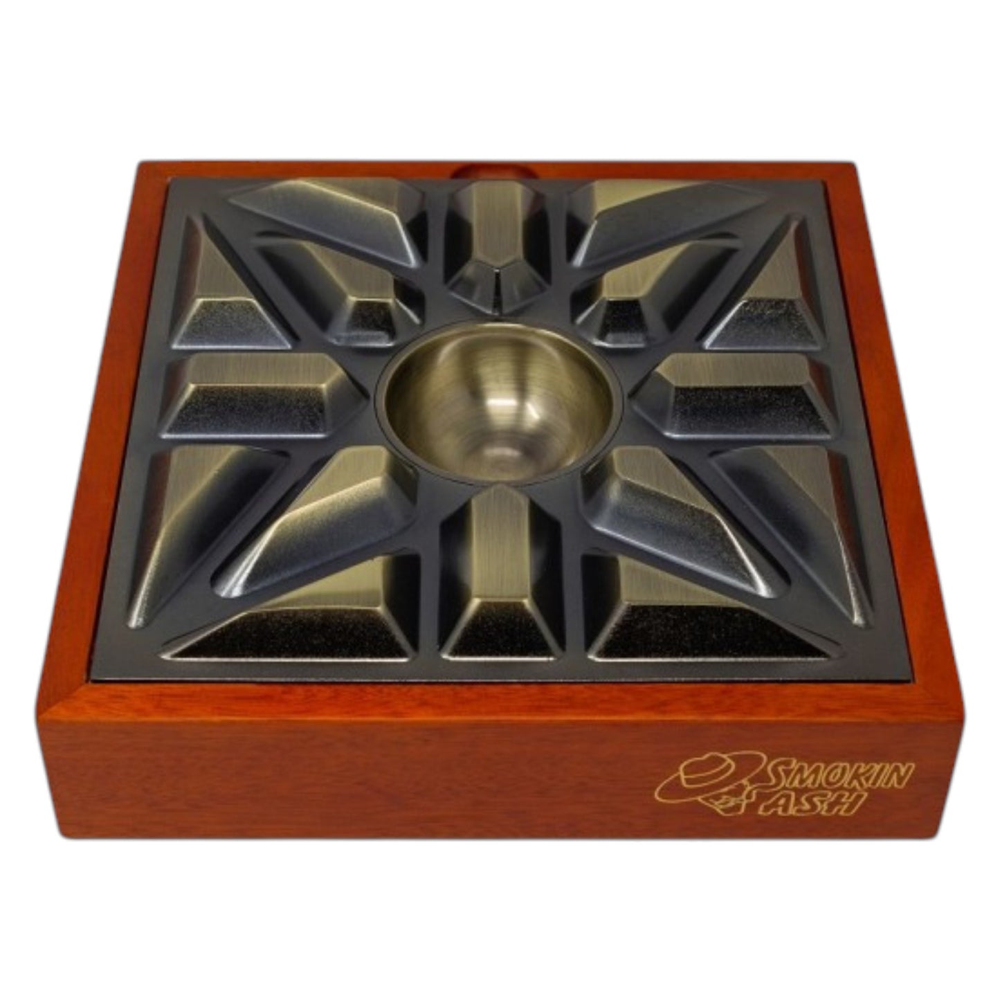 Smokin' Ash UrbanMatrX Walnut & Gunmetal Cigar Ashtray