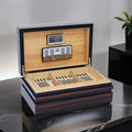 The Bastion Bloc 120-Cigar Lacquer Ebony Modern Desktop Humidor