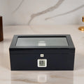 The Raven 120-Cigar Black Lacquer Glass Top Humidor