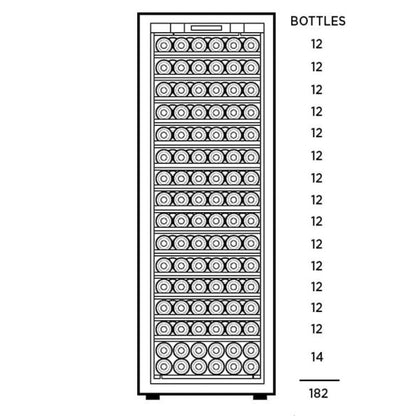 Transtherm Ermitage 182-Bottle Wine Cooler Single Zone
