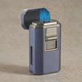 The Visol Boulder Blue Quad Torch Lighter with Guillotine and Punch Cutters
