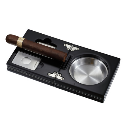 Visol Carnis Wooden Folding Ashtray – Black