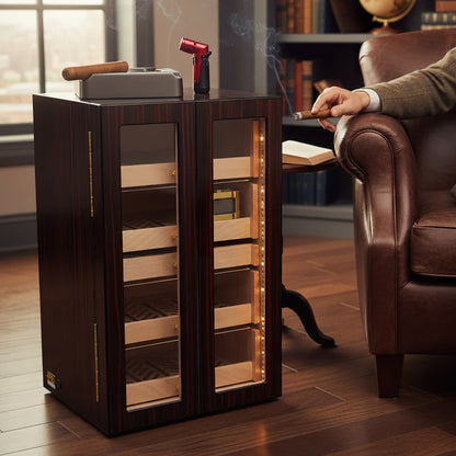 Visol Allen Macassar Ebony Cabinet Humidor