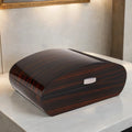 The Waldorf 150-Cigar Polished Ebony Arc Desktop Humidor