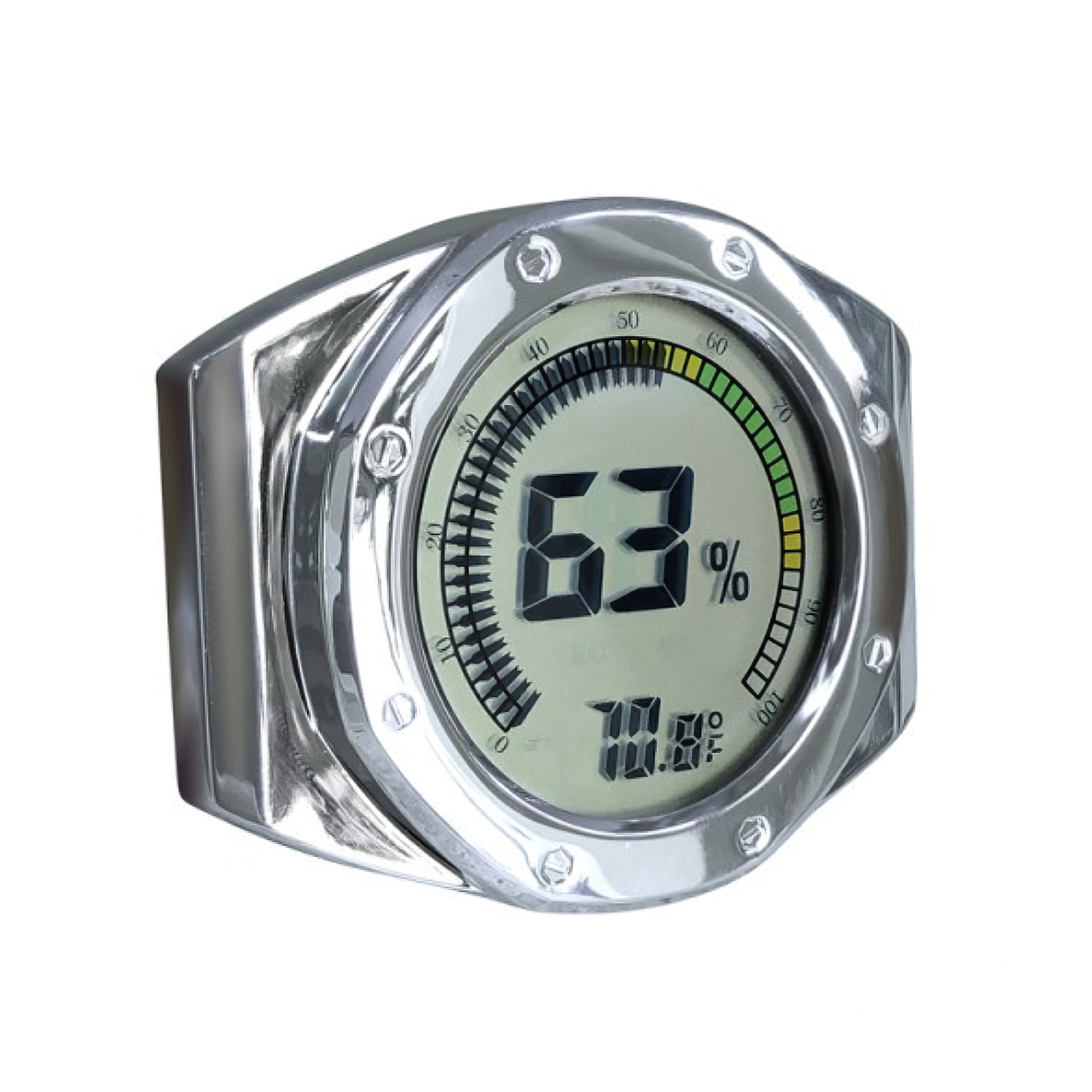 Watch Style Digital Hygrometer - Silver