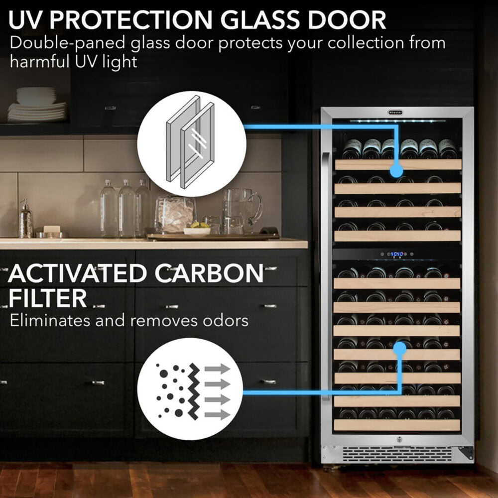 Whynter 92 Bottle Dual-Zone Wine Refrigerator BWR-0922DZ