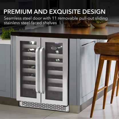 Whynter 40 Bottle Dual Zone Wine Fridge BWR-401DS Elite 24″