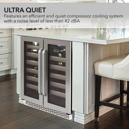 Whynter 40 Bottle Dual Zone Wine Fridge BWR-401DS Elite 24″