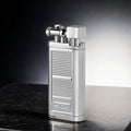 The XIKAR® Pipeline Chrome Angled Soft-Flame Pipe Lighter
