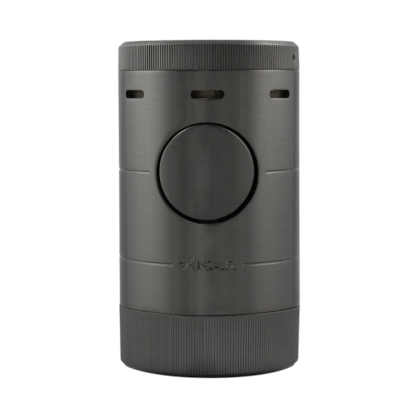 The XIKAR® Volta Gunmetal Cylindrical Tabletop Quad Torch Lighter