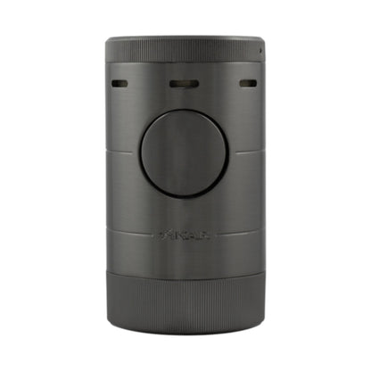 The XIKAR® Volta Gunmetal Cylindrical Tabletop Quad Torch Lighter