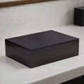 The Zebra 50-100 Cigar Exotic Wood Desktop Humidor